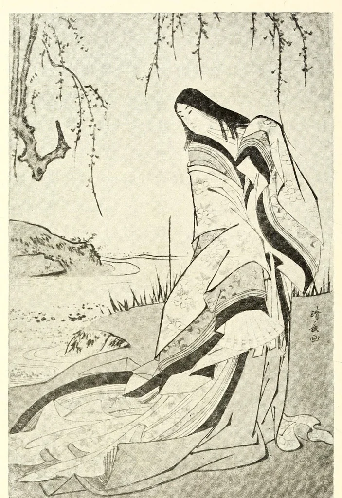 An illustration from Illustrated Catalogue of an Exceptionally Important Collection of Rare and Valuable Japanese Color Prints together with a Few Paintings of the Ukioye School : the Property of Arthur Davison Ficke, Author of "Chats on Japanese Prints", "Twelve Japanese Painters", etc, etc, 1920, leaf 132