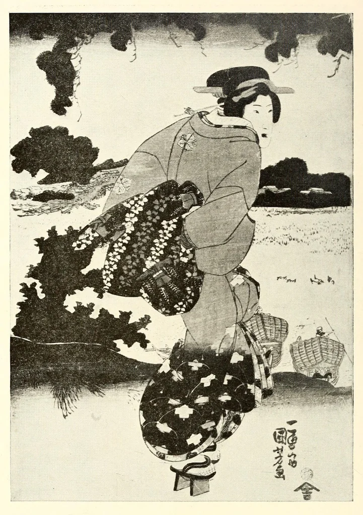 An illustration from Illustrated Catalogue of an Exceptionally Important Collection of Rare and Valuable Japanese Color Prints together with a Few Paintings of the Ukioye School : the Property of Arthur Davison Ficke, Author of "Chats on Japanese Prints", "Twelve Japanese Painters", etc, etc, 1920, leaf 210