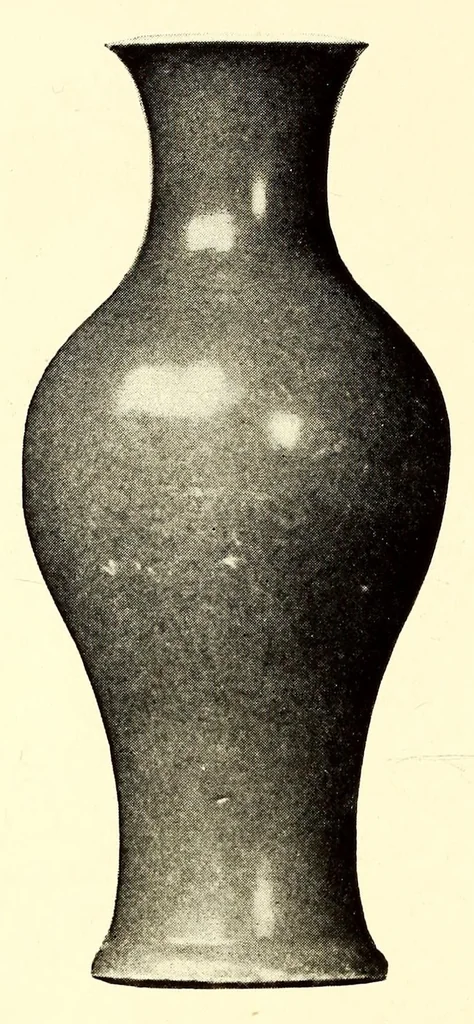 An illustration from Illustrated catalogue of the important collection of antique Chinese porcelains, Sung and Ming potteries, ancient stone sculptures carved jades and other hard stones snuf bottles, Mandarin necklaces, bronzes, enamels, palace furniture and wall panels and a number of rare and fine ancient Chinese paintings of the Sung and Ming periods, 1917, leaf 206