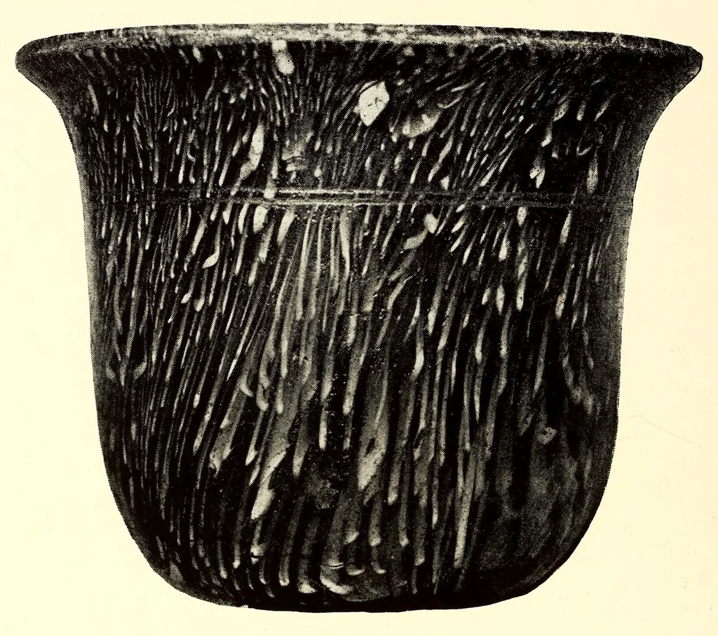 An illustration from Illustrated Catalogue of Graeco-Roman, Rakka, Persian, Hispanomoresque Faiences, Italian Majolicas, Persian and Indian Miniatures and Rugs, Egyptian, ptolemaic, Sidonian, Roman and Arabic Glass, Greek and Roman Bronzes and Other Objects of Rarity : belonging to the Experts Messrs. Kouchakji Freres, New York, 1918, leaf 130