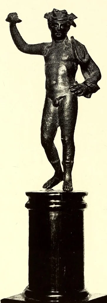 An illustration from Illustrated Catalogue of Graeco-Roman, Rakka, Persian, Hispanomoresque Faiences, Italian Majolicas, Persian and Indian Miniatures and Rugs, Egyptian, ptolemaic, Sidonian, Roman and Arabic Glass, Greek and Roman Bronzes and Other Objects of Rarity : belonging to the Experts Messrs. Kouchakji Freres, New York, 1918, leaf 168