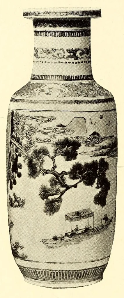 An illustration from Illustrated Catalogue of a Very Important Collection of Antique Chinese Porcelains including Fine Specimens of Sang-De-Bceuf and Peachbloom Tang and Ming Pottery, Carved Jade and Other Hard Stones, Cloisonne Enamels, a Number of Ming Large Plant Jars and Antique Chinese Rugs : collected by Messrs. Voron & Chiat of New York, 1918, leaf 128