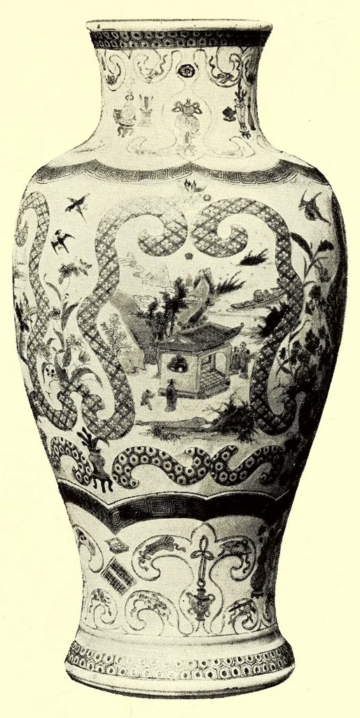 An illustration from Illustrated Catalogue of a Very Important Collection of Antique Chinese Porcelains including Fine Specimens of Sang-De-Bceuf and Peachbloom Tang and Ming Pottery, Carved Jade and Other Hard Stones, Cloisonne Enamels, a Number of Ming Large Plant Jars and Antique Chinese Rugs : collected by Messrs. Voron & Chiat of New York, 1918, leaf 135