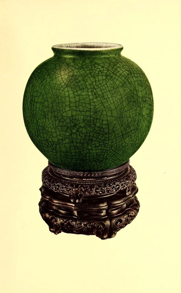 An illustration from Illustrated catalogue of the remarkable collection of ancient Chinese bronzes, beautiful old porcelains, amber and stone carvings sumptuous eighteenth century brocades interesting old paintings on glass and fine old carpets, rugs and furniture, from ancient palaces and temples of China : Comprising the private collection of a Chinese nobleman of Tien-Tsin .., 1914, leaf 153