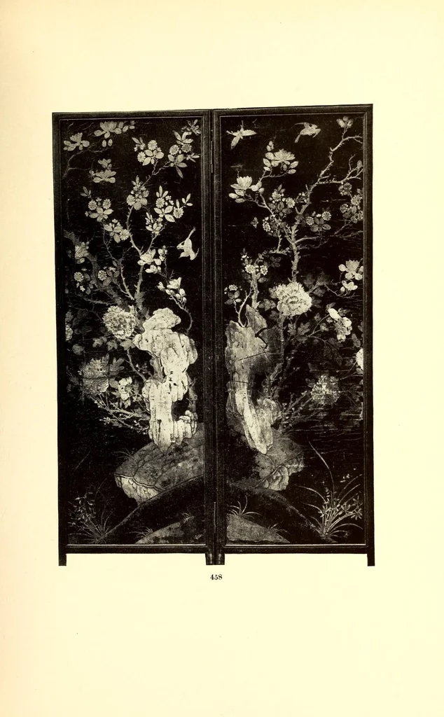 An illustration from Illustrated catalogue of the remarkable collection of ancient Chinese bronzes, beautiful old porcelains, amber and stone carvings sumptuous eighteenth century brocades interesting old paintings on glass and fine old carpets, rugs and furniture, from ancient palaces and temples of China : Comprising the private collection of a Chinese nobleman of Tien-Tsin .., 1914, leaf 255