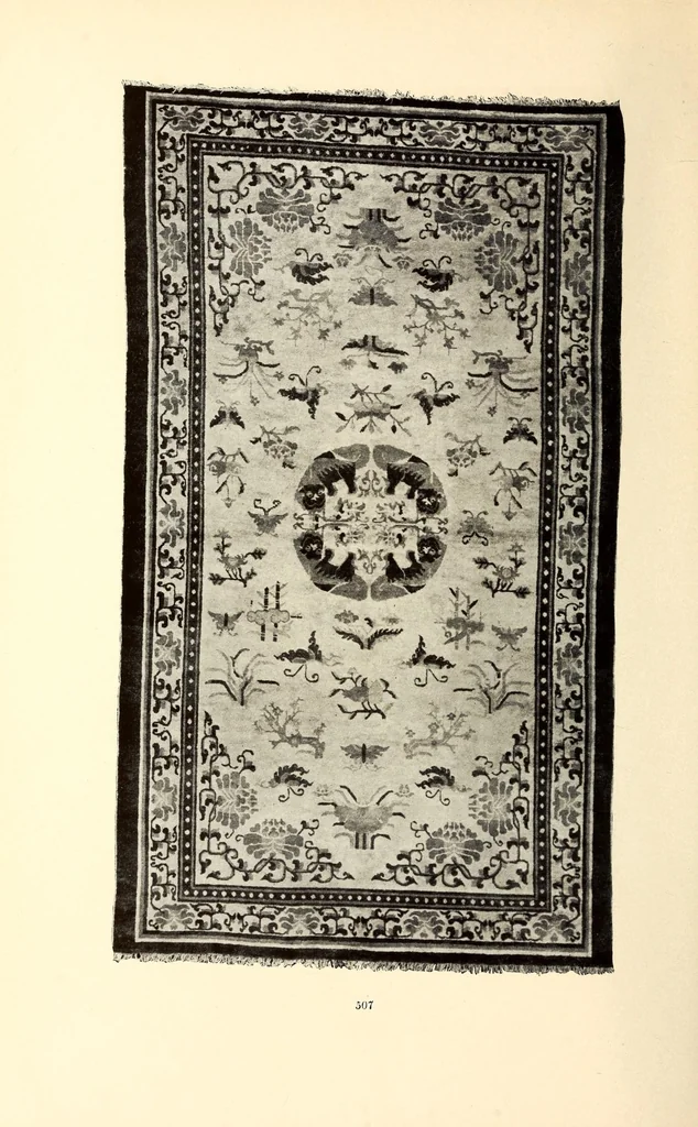 An illustration from Illustrated catalogue of the remarkable collection of ancient Chinese bronzes, beautiful old porcelains, amber and stone carvings sumptuous eighteenth century brocades interesting old paintings on glass and fine old carpets, rugs and furniture, from ancient palaces and temples of China : Comprising the private collection of a Chinese nobleman of Tien-Tsin .., 1914, leaf 274