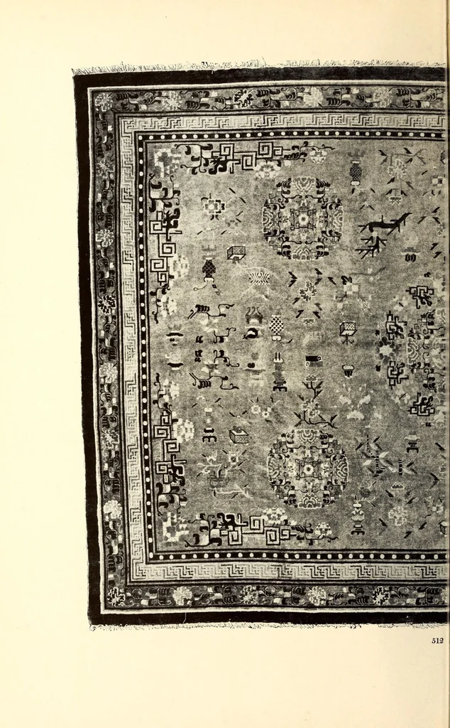 An illustration from Illustrated catalogue of the remarkable collection of ancient Chinese bronzes, beautiful old porcelains, amber and stone carvings sumptuous eighteenth century brocades interesting old paintings on glass and fine old carpets, rugs and furniture, from ancient palaces and temples of China : Comprising the private collection of a Chinese nobleman of Tien-Tsin .., 1914, leaf 292