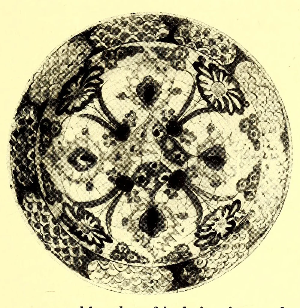 An illustration from Illustrated catalogue of Mr. Thomas B. Clarke's remarkable gathering of rare plates of many nations and beautiful old textiles, 1916, leaf 167