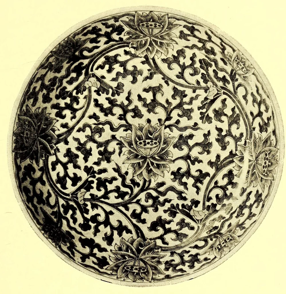 An illustration from Illustrated catalogue of Mr. Thomas B. Clarke's remarkable gathering of rare plates of many nations and beautiful old textiles, 1916, leaf 179