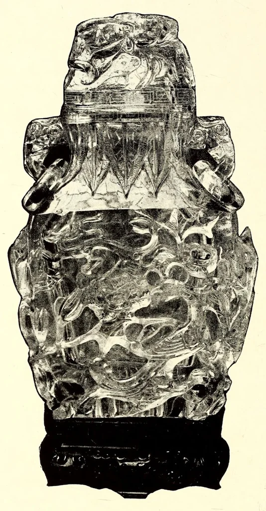 An illustration from Illustrated catalogue of an important collection of antique Chinese porcelains, ancient pottery, fine jades and agates, cloisonne enamels, beautiful snuff bottles, carved rhinoceros horn, bronzes and other objects : formed by Ernest Marsh, J.P. of Haselmore, Surrey, England .., 1916, leaf 34