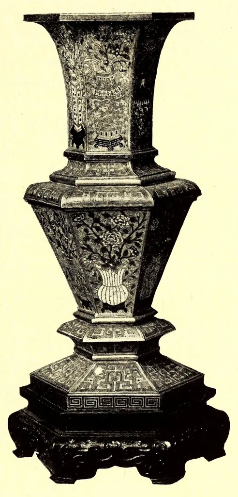 An illustration from Illustrated catalogue of an important collection of antique Chinese porcelains, ancient pottery, fine jades and agates, cloisonne enamels, beautiful snuff bottles, carved rhinoceros horn, bronzes and other objects : formed by Ernest Marsh, J.P. of Haselmore, Surrey, England .., 1916, leaf 97