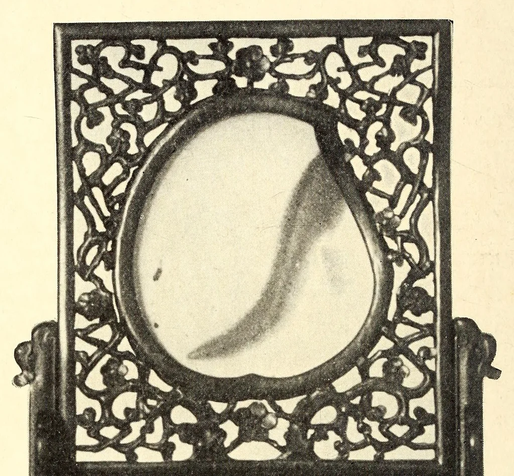 An illustration from Illustrated catalogue of antique Chinese bronzes, porcelains, pottery ,tomb, jades and rare old Chinese paintings : belonging to the well-known connoisseur Dr. John C. Ferguson, counsellor of the Department of State, Pekin, 1916, leaf 56