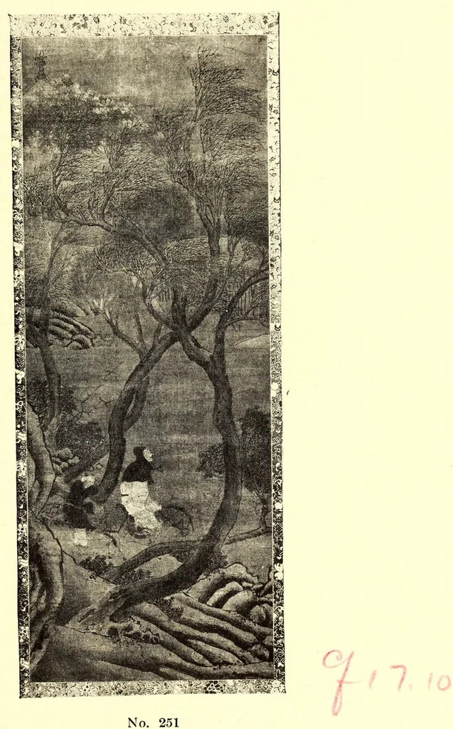 An illustration from Illustrated catalogue of antique Chinese bronzes, porcelains, pottery ,tomb, jades and rare old Chinese paintings : belonging to the well-known connoisseur Dr. John C. Ferguson, counsellor of the Department of State, Pekin, 1916, leaf 91