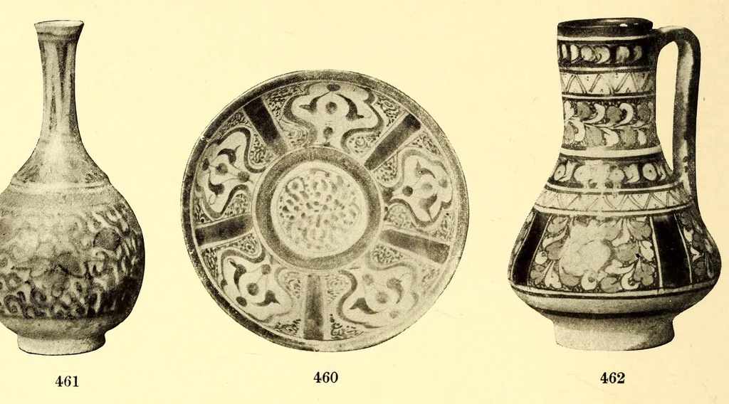 An illustration from Illustrated catalogue of the important and interesting collection of beautiful pottery vases of Eastern origin dating from the sixth century B.C. to the eighteenth century A.D. : being the collection of the widely known connoisseur Mr. Thomas B. Clarke of New York City, 1917, leaf 140