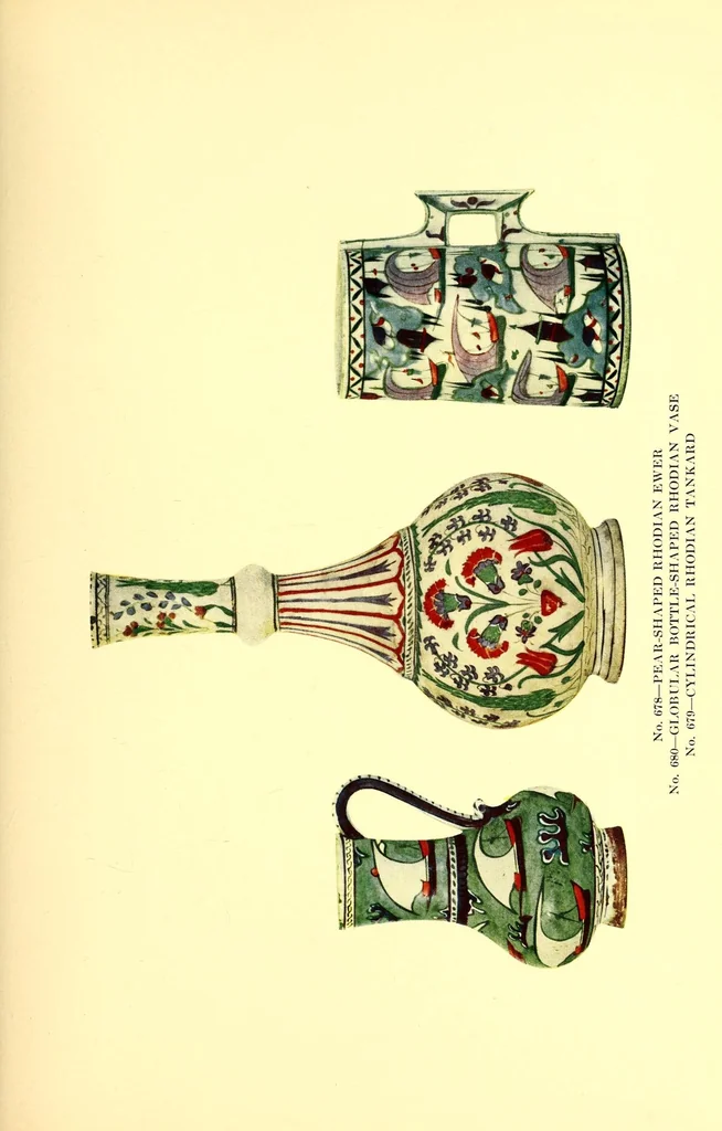 An illustration from Illustrated catalogue of the important and interesting collection of beautiful pottery vases of Eastern origin dating from the sixth century B.C. to the eighteenth century A.D. : being the collection of the widely known connoisseur Mr. Thomas B. Clarke of New York City, 1917, leaf 213