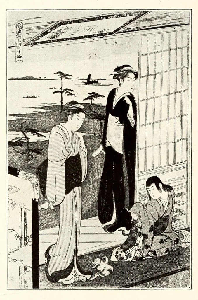 An illustration from Illustrated Catalogue of Japanese Color Prints, The Famous Collection of the Late Alexis Rouart of Paris, France together with a Selection from the Collection of the Vicomte de Sartiges and a Few Prints from Another Parisian Collection, 1922, leaf 110