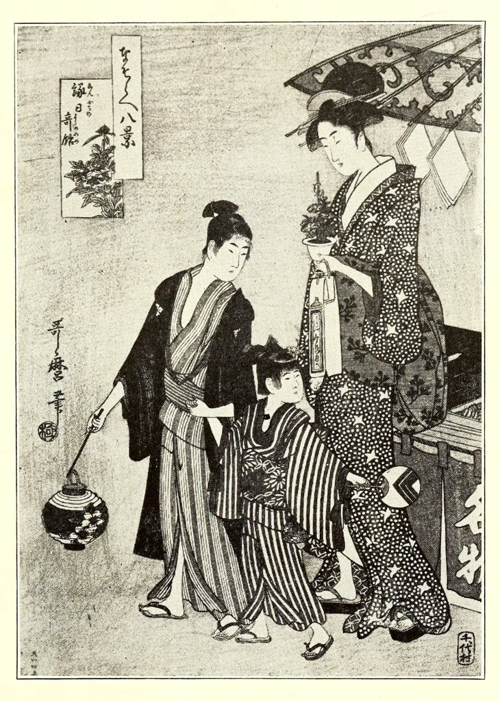 An illustration from Illustrated Catalogue of Japanese Color Prints, The Famous Collection of the Late Alexis Rouart of Paris, France together with a Selection from the Collection of the Vicomte de Sartiges and a Few Prints from Another Parisian Collection, 1922, leaf 121