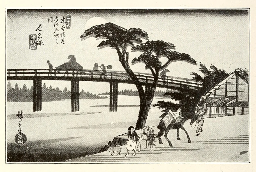 An illustration from Illustrated Catalogue of Japanese Color Prints, The Famous Collection of the Late Alexis Rouart of Paris, France together with a Selection from the Collection of the Vicomte de Sartiges and a Few Prints from Another Parisian Collection, 1922, leaf 154