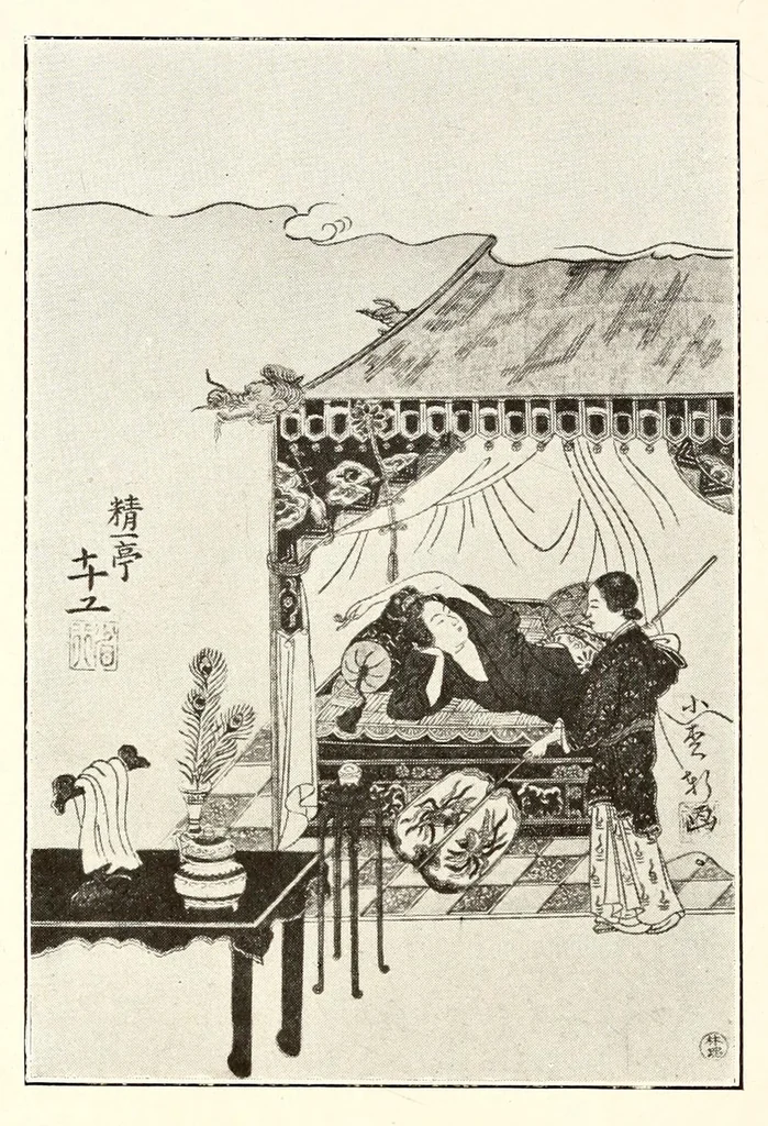 An illustration from Illustrated Catalogue of Japanese Color Prints, The Famous Collection of the Late Alexis Rouart of Paris, France together with a Selection from the Collection of the Vicomte de Sartiges and a Few Prints from Another Parisian Collection, 1922, leaf 48