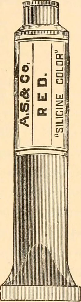 An illustration from Illustrated catalogue and price list of artists' materials, gold points, bronze powders, metallics, metal leaf,, 1897, leaf 104