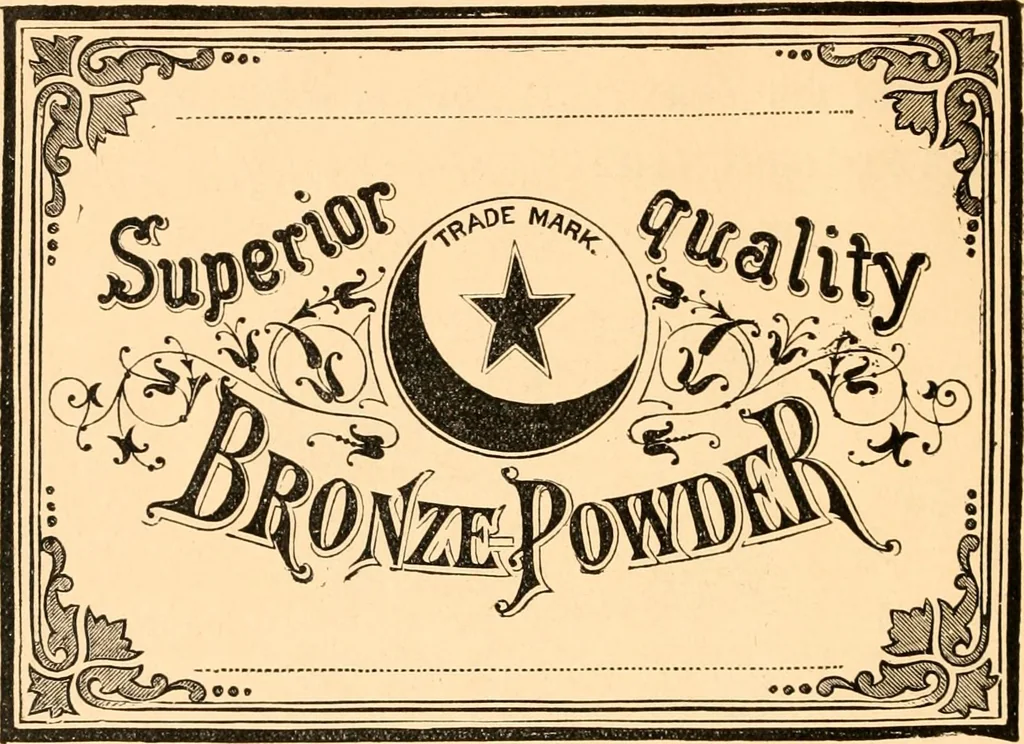 An illustration from Illustrated catalogue and price list of artists' materials, gold points, bronze powders, metallics, metal leaf,, 1897, leaf 11