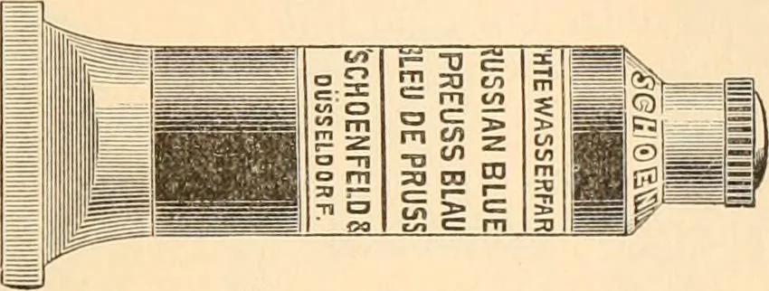 An illustration from Illustrated catalogue and price list of artists' materials, gold points, bronze powders, metallics, metal leaf,, 1897, leaf 112
