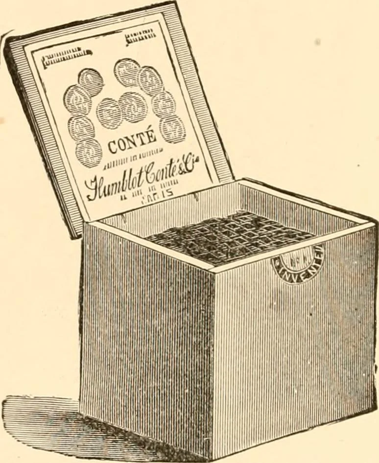 An illustration from Illustrated catalogue and price list of artists' materials, gold points, bronze powders, metallics, metal leaf,, 1897, leaf 129