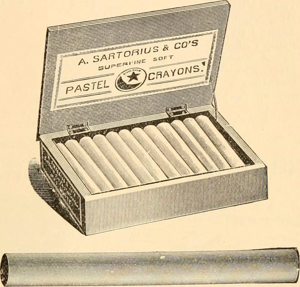 An illustration from Illustrated catalogue and price list of artists' materials, gold points, bronze powders, metallics, metal leaf,, 1897, leaf 130