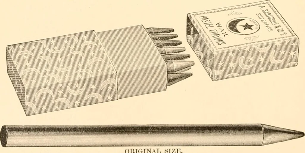 An illustration from Illustrated catalogue and price list of artists' materials, gold points, bronze powders, metallics, metal leaf,, 1897, leaf 131
