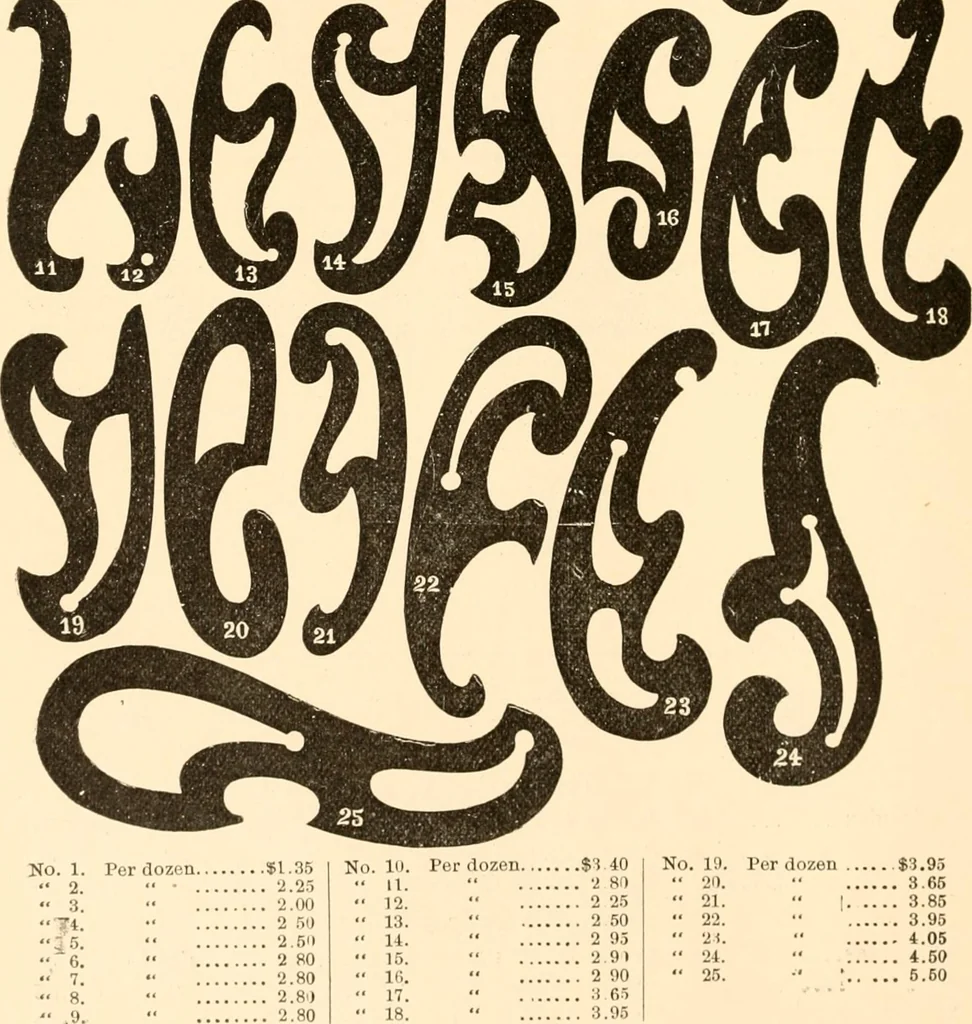 An illustration from Illustrated catalogue and price list of artists' materials, gold points, bronze powders, metallics, metal leaf,, 1897, leaf 155
