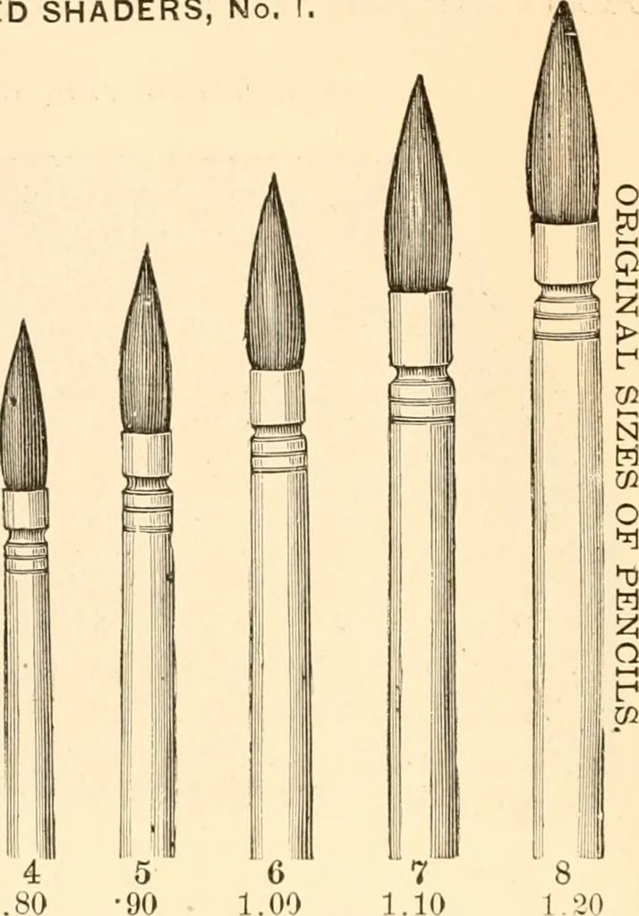 An illustration from Illustrated catalogue and price list of artists' materials, gold points, bronze powders, metallics, metal leaf,, 1897, leaf 163