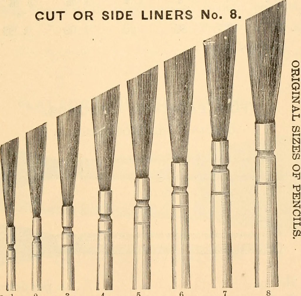 An illustration from Illustrated catalogue and price list of artists' materials, gold points, bronze powders, metallics, metal leaf,, 1897, leaf 166