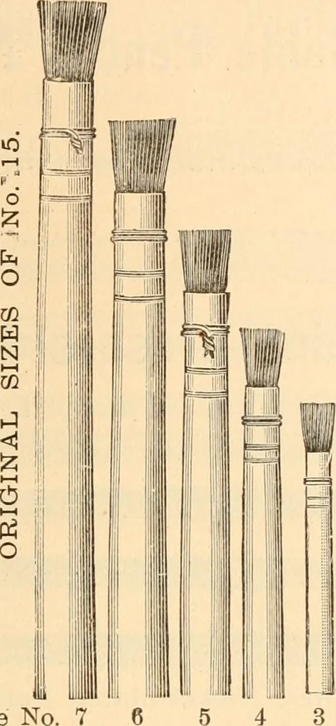 An illustration from Illustrated catalogue and price list of artists' materials, gold points, bronze powders, metallics, metal leaf,, 1897, leaf 170