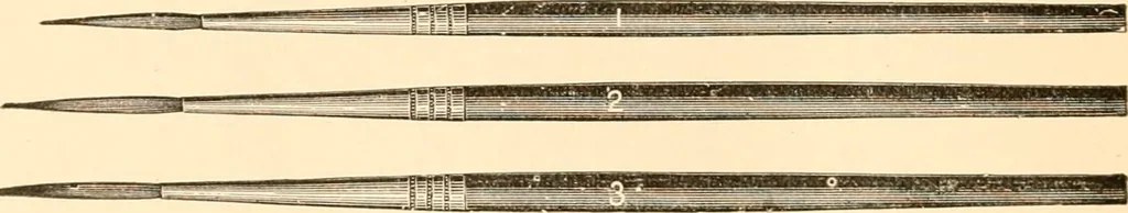 An illustration from Illustrated catalogue and price list of artists' materials, gold points, bronze powders, metallics, metal leaf,, 1897, leaf 171