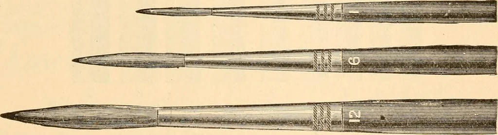 An illustration from Illustrated catalogue and price list of artists' materials, gold points, bronze powders, metallics, metal leaf,, 1897, leaf 174