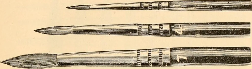 An illustration from Illustrated catalogue and price list of artists' materials, gold points, bronze powders, metallics, metal leaf,, 1897, leaf 188
