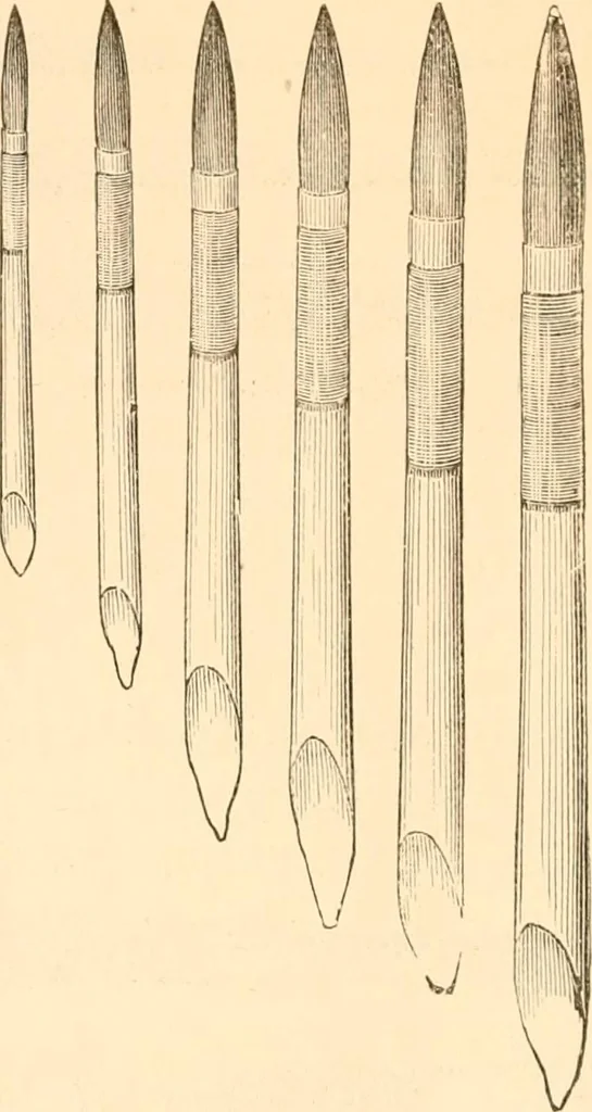 An illustration from Illustrated catalogue and price list of artists' materials, gold points, bronze powders, metallics, metal leaf,, 1897, leaf 189