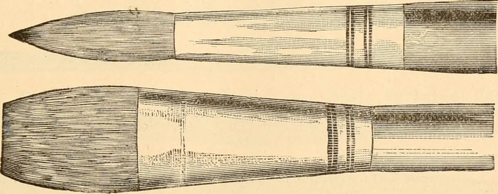 An illustration from Illustrated catalogue and price list of artists' materials, gold points, bronze powders, metallics, metal leaf,, 1897, leaf 190