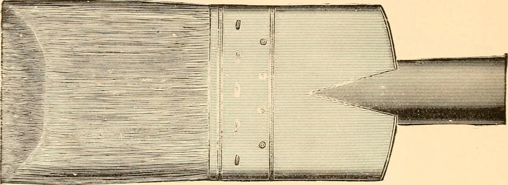 An illustration from Illustrated catalogue and price list of artists' materials, gold points, bronze powders, metallics, metal leaf,, 1897, leaf 195