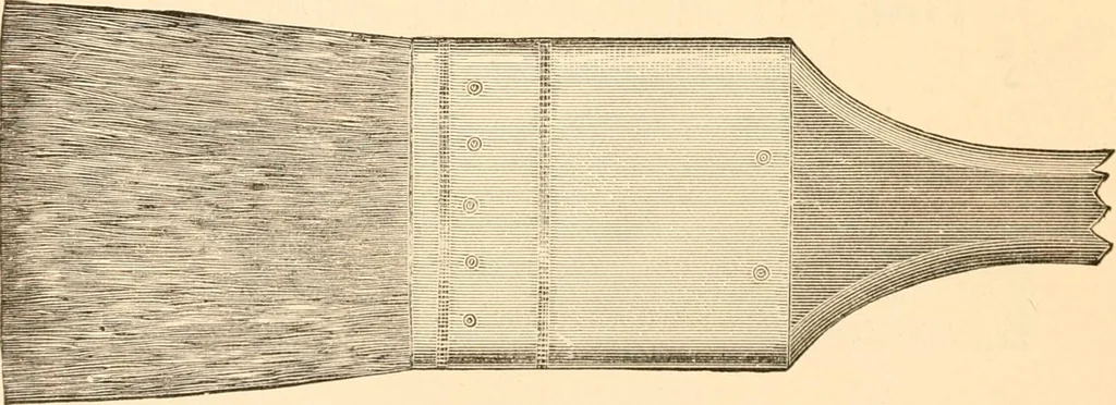 An illustration from Illustrated catalogue and price list of artists' materials, gold points, bronze powders, metallics, metal leaf,, 1897, leaf 195