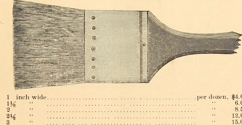 An illustration from Illustrated catalogue and price list of artists' materials, gold points, bronze powders, metallics, metal leaf,, 1897, leaf 196
