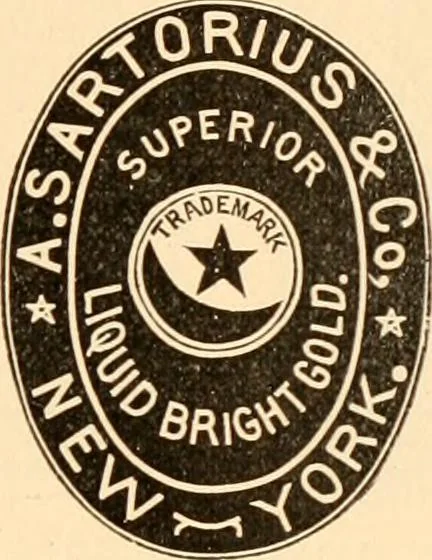 An illustration from Illustrated catalogue and price list of artists' materials, gold points, bronze powders, metallics, metal leaf,, 1897, leaf 42