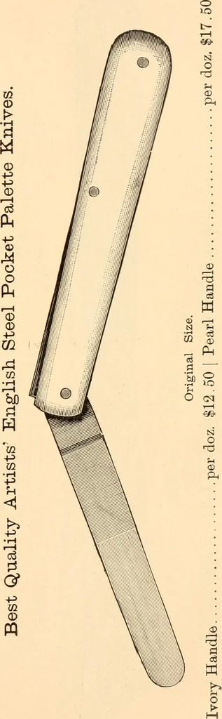 An illustration from Illustrated catalogue and price list of artists' materials, gold points, bronze powders, metallics, metal leaf,, 1897, leaf 62
