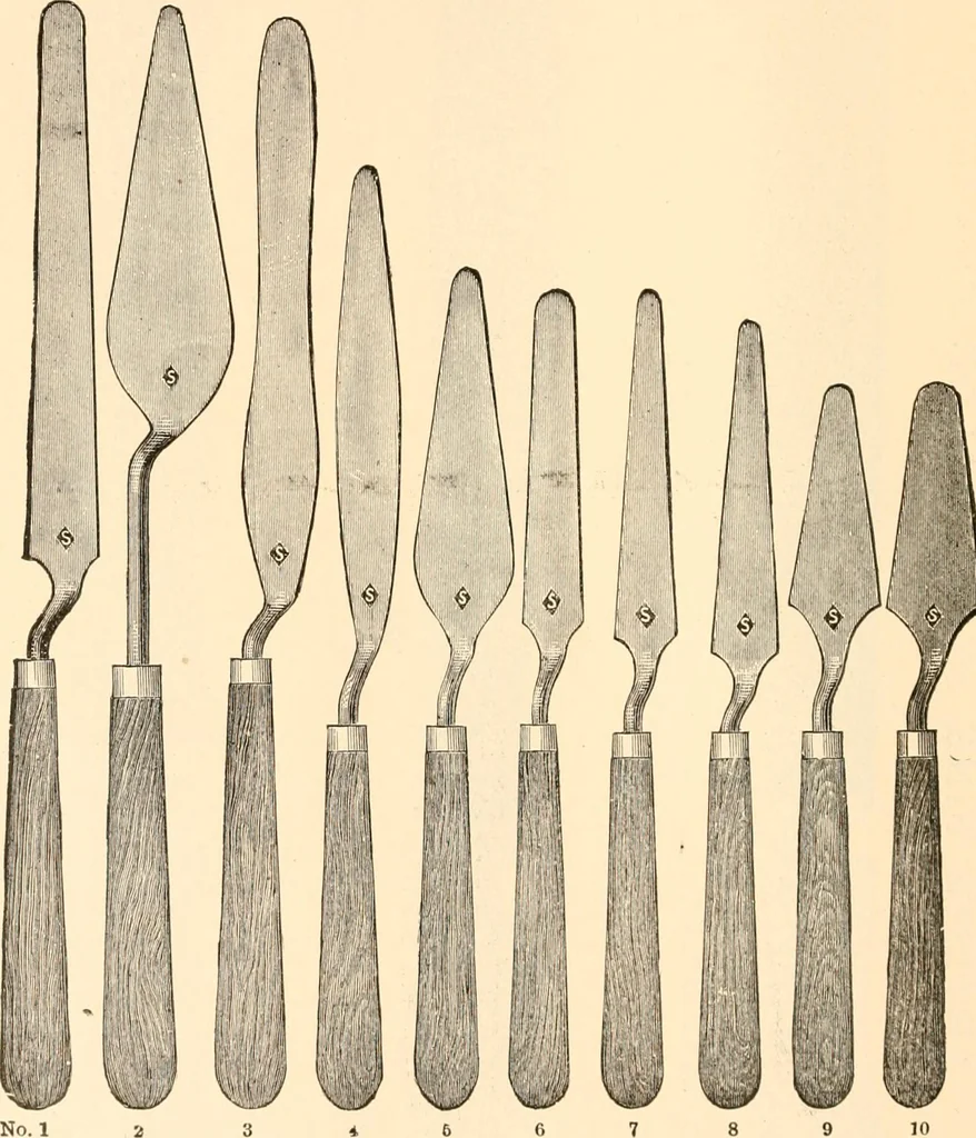 An illustration from Illustrated catalogue and price list of artists' materials, gold points, bronze powders, metallics, metal leaf,, 1897, leaf 67