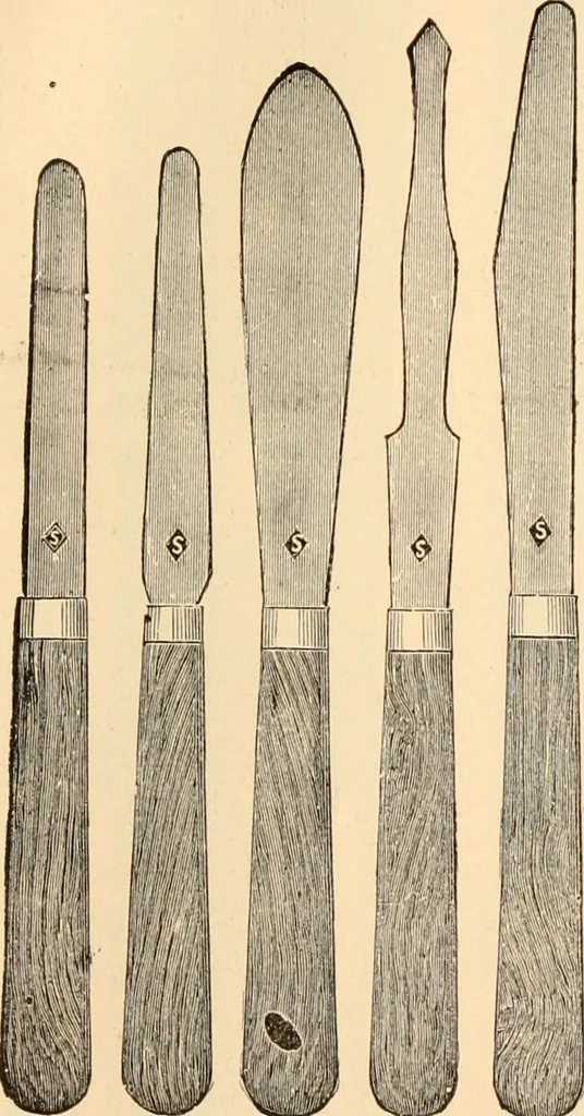 An illustration from Illustrated catalogue and price list of artists' materials, gold points, bronze powders, metallics, metal leaf,, 1897, leaf 68
