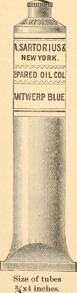 An illustration from Illustrated catalogue and price list of artists' materials, gold points, bronze powders, metallics, metal leaf,, 1897, leaf 76