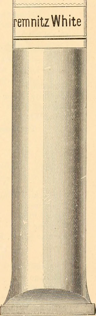 An illustration from Illustrated catalogue and price list of artists' materials, gold points, bronze powders, metallics, metal leaf,, 1897, leaf 76