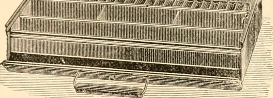 An illustration from Illustrated catalogue and price list of artists' materials, gold points, bronze powders, metallics, metal leaf,, 1897, leaf 99