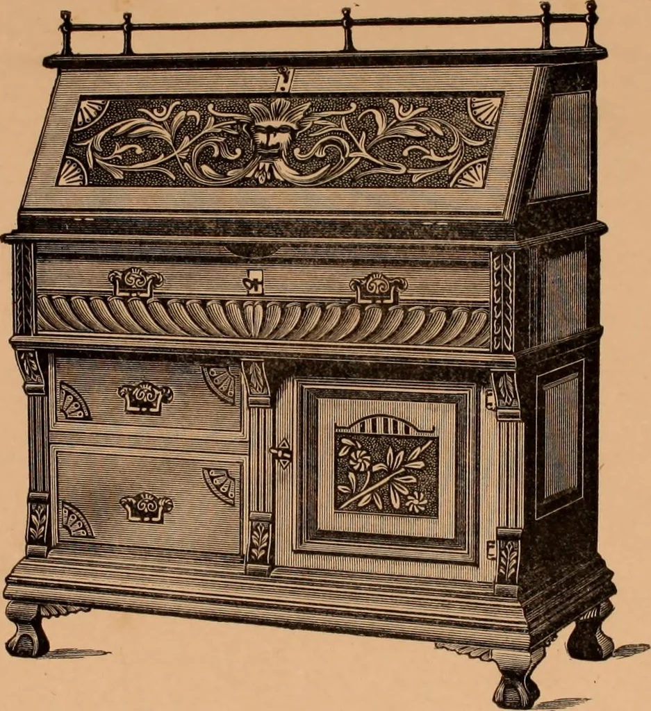 An illustration from Illustrated catalogue of Bardwell, Anderson & Company, manufacturers of tables and desks for the trade only, 1887, leaf 84