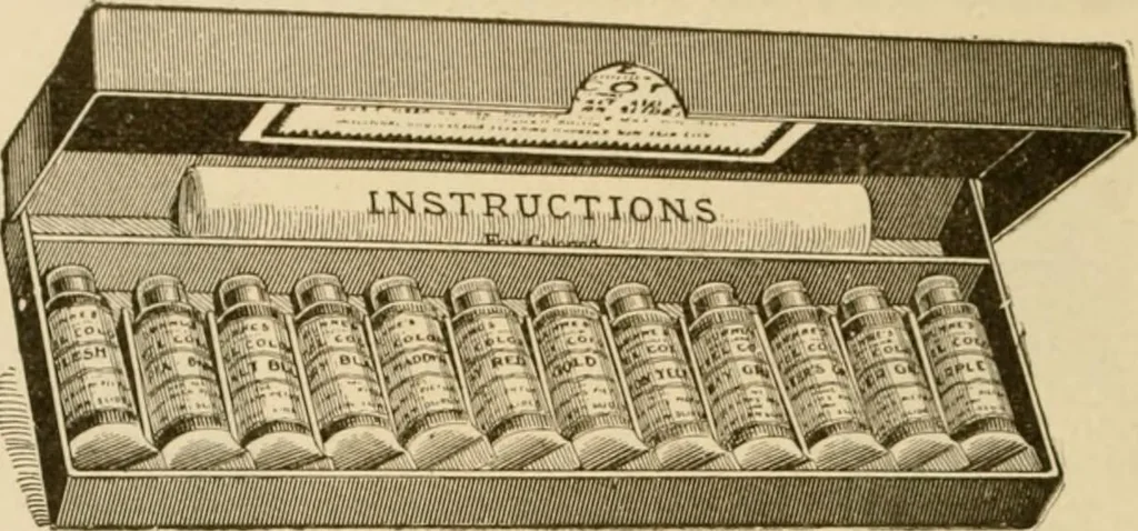 An illustration from Illustrated catalogue and price list of colors and materials for decorating china, earthenware, glass, enamelled iron, etc. : oxides and chemicals / imported and manufactured by B. F. Drakenfeld & Co., 1914, leaf 133